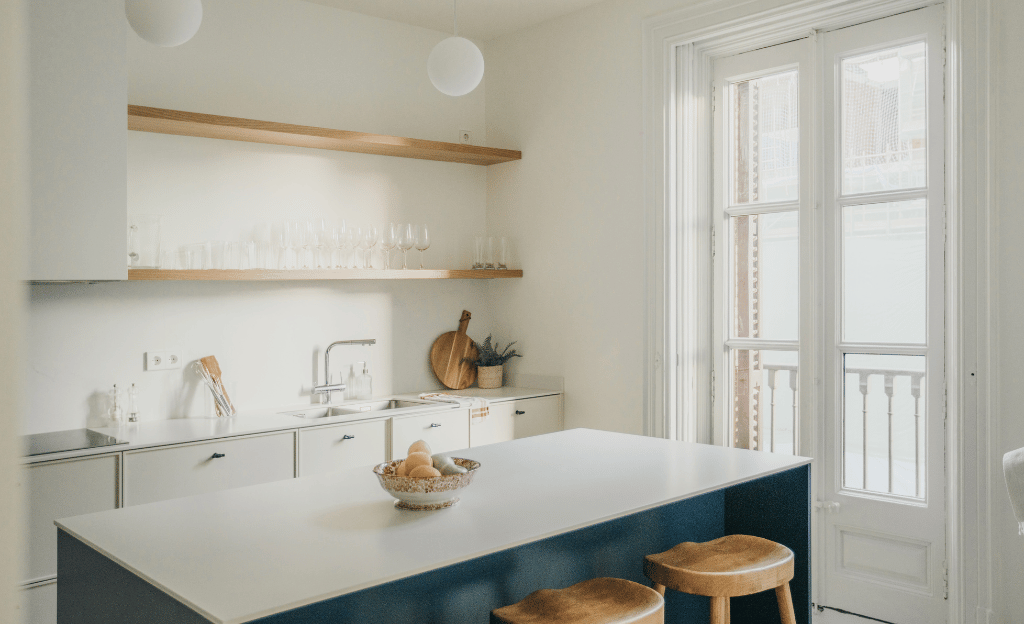 Open Shelving modular kitchen