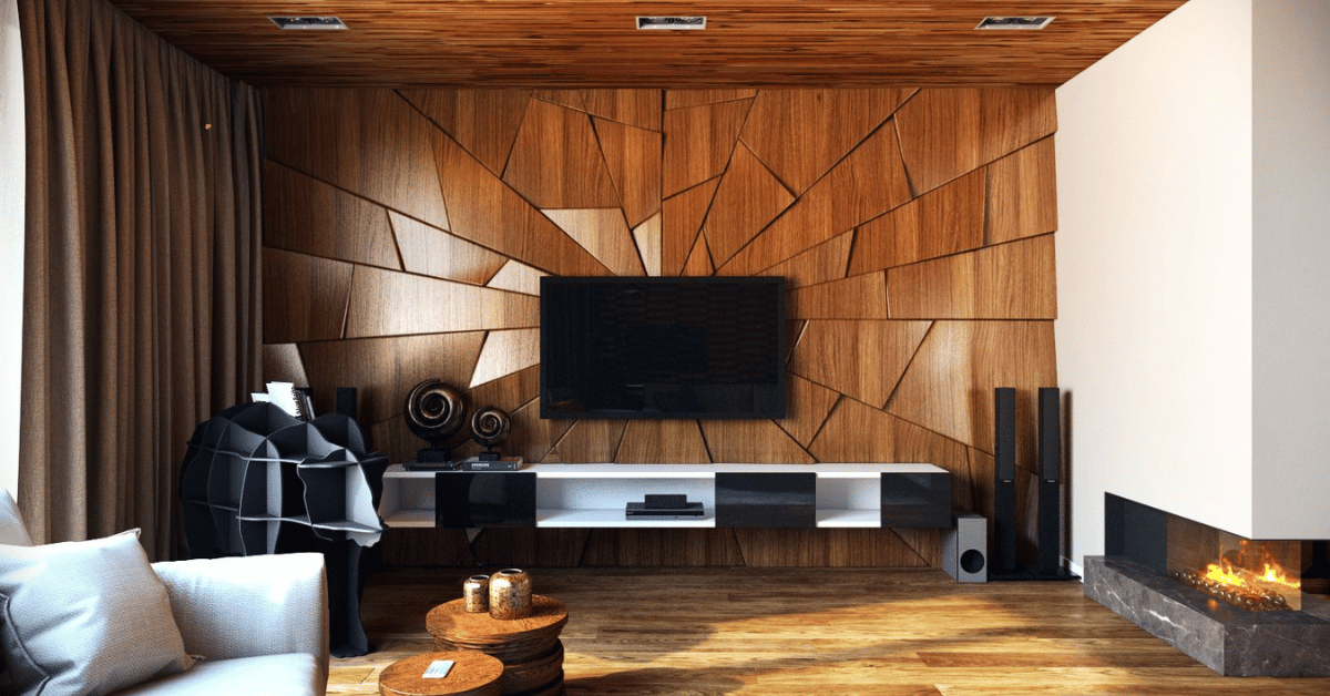 Wall Paneling Design Suited for Living Room