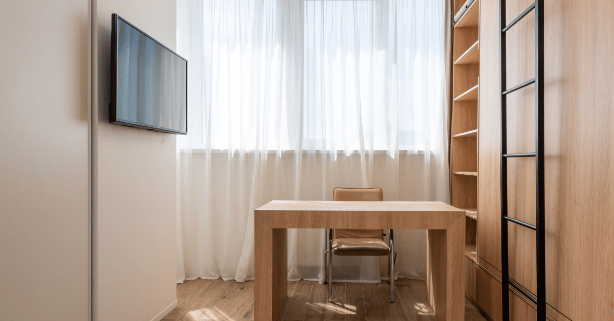 Wardrobe With Study Table Designs